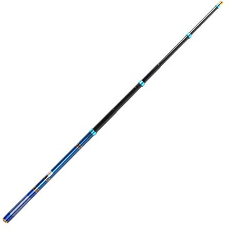 Alomejor Canna da Pesca Telescopica in Fibra di Carbonio Canna da Pesca Ultraleggera da Viaggio per Pesca in Acqua Salata(4.5M)