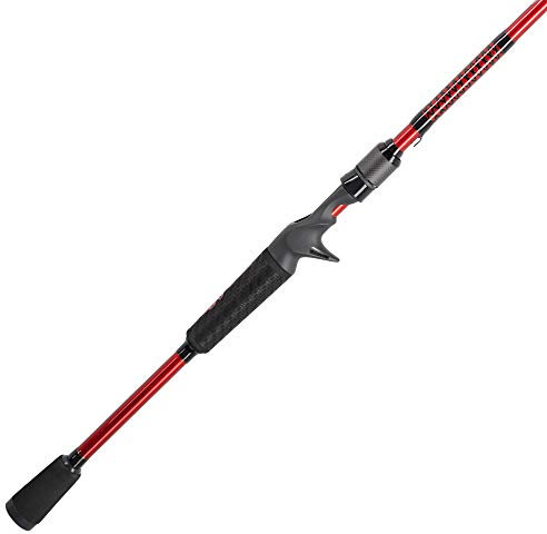 Ugly Stik Carbonguss- Rute mit 202 cm, Einteilige Wurfstange, Schnurklassifizierung von 3,63-7,71 kg, mittlere Rutenleistung, schnelle Aktion, 7-17,7 g Köderklassifizierung, Rot/Schwarz
