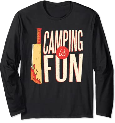 Couteau sanglant amusant pour camping et vacances en famille Manche Longue