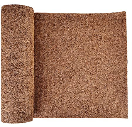 Molbory Tappetino in cocco, 40 x 200 cm, protezione antigelo e dal freddo, protezione invernale per piante e piante in vaso, tappetino in cocco, protezione invernale, per svernare piante sensibili al