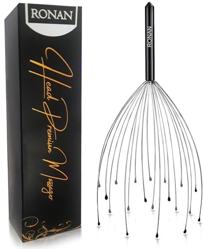 RONAN. Masajeador Cabeza 20 dedos - Masajeador Cuero Cabelludo - Masaje Relajacion - Masaje Relajante - Head Massager - Masaje Relajante y Circulacion - Cervical Electrico