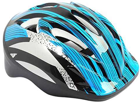 Children Cycle Helmet Lightweight Adjustable Hard Hat Skateboard Helmet for Riding Light Blue.