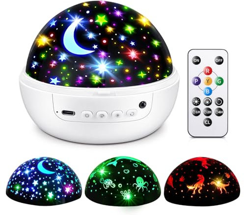 COOLNIGHT COONIGHT Sensory Toys for Babies, 93 Lighting Mode+Dimmable+Timer+Remote Sensory Lights Star Projector, 360° Rotate Kids Night Light Projector,Baby Boy Gifts Baby Girl Gifts Newborn Toy