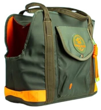 Dog with a Mission - Reisetasche | Hundetasche | Hundeträger | Haustierträger | Tasche | Travel Buddy | Grün | Orange | Einheitsgröße - 47 x 34 x 20 cm