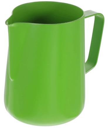 Jarra para espumar leche de acero inoxidable de 600ml con escala transparente, jarra para espumar leche con taza para Latte Art, jarras para vaporizar café expreso Olla de burbujas