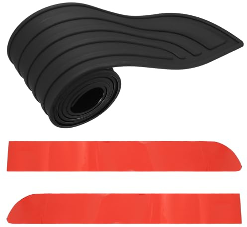Protezione paraurti posteriore in gomma, 104 cm x 9 cm paracolpi portiere auto, striscia di protezione paraurti del bagagliaio per bordo di carico SUV, accessori auto (nero)
