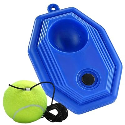 Generisk tennistränare – 20,5 x 20,5 x 4,5 cm Solo Bounce Exercise Device för bollar | Portable Solo Tennis Trainer | Anti-rep för nybörjare vuxna hem gym bakgård inomhus utomhus court Fielding