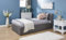 3ft End Lift Ottoman Silver Grey Single Fabric End Lift up Storage Bed