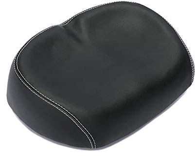 BestTas Bike Seats Extra Comfort, Oversized Noseless Bicycle Saddle, PU Waterproof Wide Large Bicycle Bike Seat, Big Bum Bike Bicycle Gel Soft Pad Saddle Seat For Women and Men (Black)
