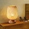 GUANSHAN Lampada da tavolo in bambù Piccola lampada da comodino con paralume in bambù squisito Lampada da notte Lampada da tavolo decorativa per camera da letto, soggiorno, Stile 2