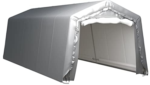 LAPOOH Lagerzelt 300x750 cm Stahl Grau, Carport, Autozelt, Garage, Weidezelt, Unterstand, Zeltgarage, Lagerzelt, Gerätezelt, Pavillon Zelt, Fahrradgarage Zelt, Garagenzelt