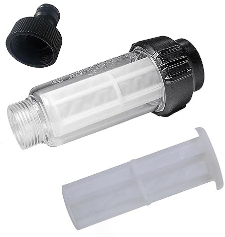 LATRAT Filtre à eau, tuyau d'arrosage, préfiltre à eau de 3/4, avec 1 filtre pour nettoyeur haute pression, camping-car, pompe de jardin, arrosage de jardin