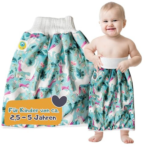 Lumina Windelrock Unicorn – Stilvoller Auslaufschutz für Babys & Kinder ab 2,5 bis 5 Jahren – Trainingshose & Überhose in der Nacht – Saugfähige Windelhose atmungsaktiv & waschbar, Größe 2