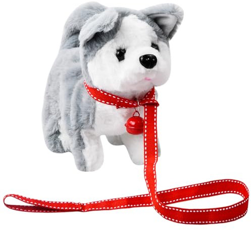 Dewocke Toy Puppy, Electronic Interactive Plush Toys Dog, Puppy Electronic Interactive Pet Dog Boy Girl Birthday Present, Walking/Barking/Tail Wagging, Walking Dog Toys for Kid Age 1 2 3 4 5