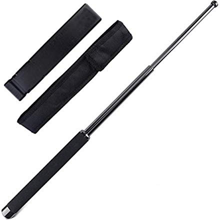 26 pulgadas, negro, 3 segmentos, equipo deportivo extensible, camping, pesca, herramienta de aventura