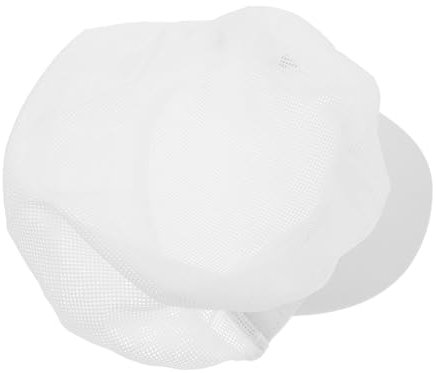 COLLBATH Elastische Wiederverwendbare Kochmütze Aus Polyester-Baumwoll-Mischung Weiße Haube Für Küche Und Gastronomie Ölresistent Hygienisch Geeignet Für Damen Und Professionelle Lebensmitt