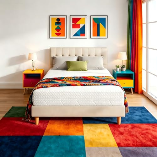 Novilla Matelas 90x190 cm Épaisseur 20 cm - Ressorts Ensachés et Mémoire de Forme - Respirant, Déhoussable et Lavable - Soutien Ferme H3 et Accueil Moelleux - Blanc