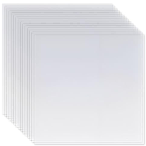 Blank Stencil Sheets 15pcs 7.5 Mil Template Stencil Plastic Sheets Square PET Stencils Paper Material for Crafts 20.8 x 20.8cm