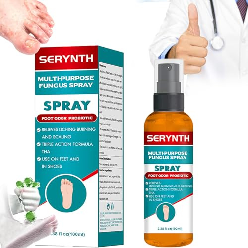 Foot And Shoe Spray Antifungal,Foot Fungus Spray,Athlete Foot Spray,Itchy Feet Treatment,Foot Treat Of Molting, Blisters, Itching And Odor（100ML）