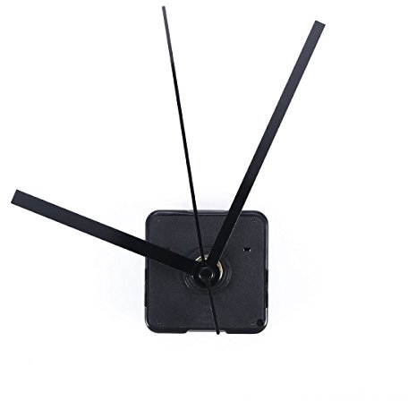 RichDeer Uhrwerk Lautloses Uhr Zubehör für DIY, für Wanduhr Reparatursatz, Gesamtschaftlänge von 0.87 Zoll mit Schwarz Zeigersätzen