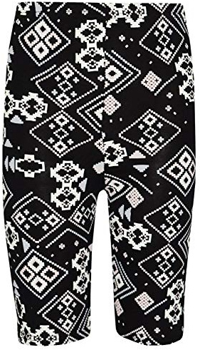 A2Z 4 - Pantalones Cortos de Ciclismo para niños y niñas, Estampados, para Gimnasio, Baile, Correr, a la Moda, Verano, hasta la Rodilla, para niños de 7 a 9 a 11 a 13 años Imprimir Azteca 11-12 Años