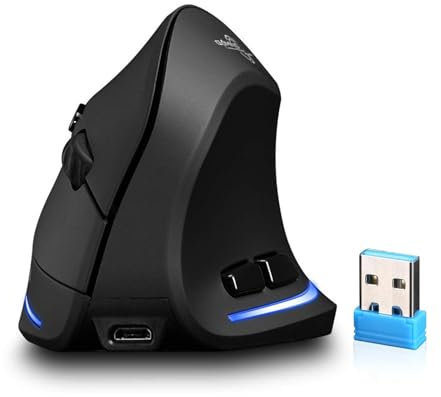 Zeerkeer Vertical Gaming Mouse Vertical Ergonomic Mouse with Adjustable DPI for Gamer/PC/Laptop/Desktop (Wireless)