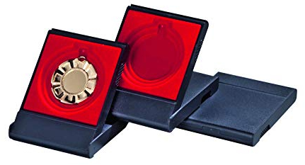 Henecka Etui • Aufstelletuis für Medaillen 12 x 9 cm mit Fläche für Gravurschild in Gold, Silber oder Bronze