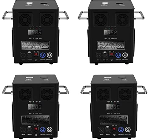 UKing Pyrotechnikmaschinen, 530W Cold Spark Feuerwerksmaschine Stage Spezialeffekt Machine per DMX-512 oder Fernbedienung Verwenden Sie in Big Show Hochzeitszeremonie Bar Hochzeit, Bühne Party (4 Per)