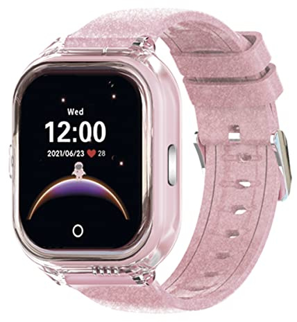 SaveFamily Enjoy Smartwatch für Kinder, 7 lustige Spiele, Videoanruf, Anrufe, Musik, Schrittzähler, GPS-Uhr für Kinder, Kamera, SOS, Waterproof, Smartwatch Kinder (Rosa)