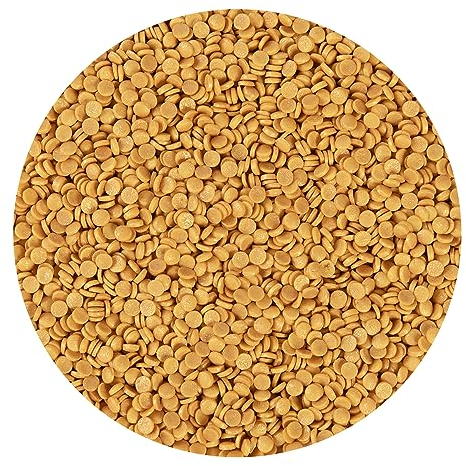 BrandNewCake® Confetti Comestible Or Ø4mm 500g - Décoration de Gâteau - Sprinkles - Paillettes pour Gâteaux
