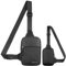 Hejo Sling Crossbody Bag, Umhängetasche Herren, Wasserdichte Brusttasche, Schultertasche für Herren Junge Frauen, Shoulder Chest Bag für Outdoor Wandern (Schwarz L)