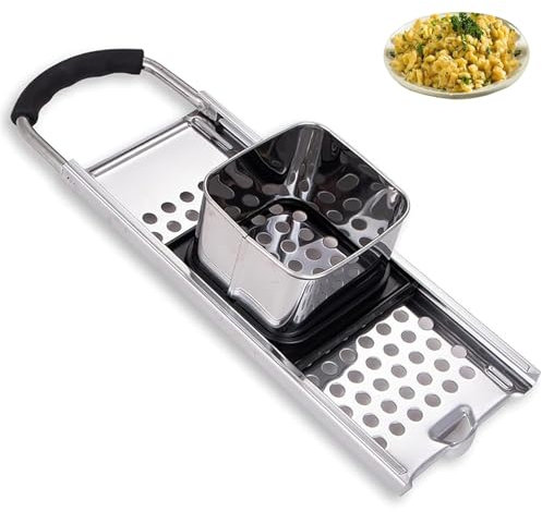 Spätzle, grattugia per spätzle, colino per spätzle, in acciaio inox, pressa per spätzle con manico in gomma, grattugia per spätzle, grattugia per pentole tradizionali fino a 30 cm