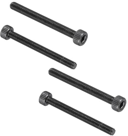 PATIKIL 100 stycken sexkantshuvudskruvar M3 x 30 mm, 12,9 styrkenivå kolstål cylinderskruvar set, helgängade svarta skruvar set för installationsmontering reparation