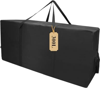 APKOL 300L Bolsa de Almacenaje Súper Grande,118x55x46CM Bolsa de transporte Extra Grande,Bolsas Mudanza con asas para ropa de cama guardar ropa Mudanzas, Viajes, Colchas y almohadas, Negro