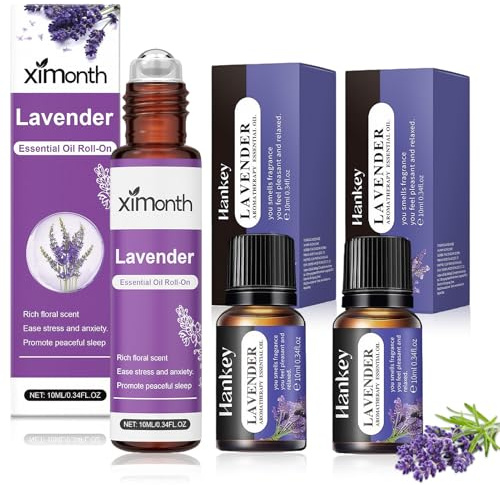3 aceites esenciales de lavanda, aceite esencial de lavanda natural puro, fragancia relajante para difusores, humidificadores, relajación, fabricación de velas, sauna y masajes