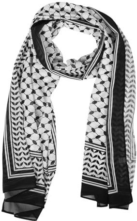 Yardenfun Bufanda Árabe de Algodón para Hombre Ligera y Transpirable de con Estampado Único Vintage Palestino para y Fiestas