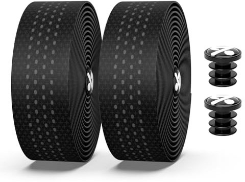 EVA Bike Handlebar Tape–Shock-Absorbing, PU Leather Includes Handlebar Plug