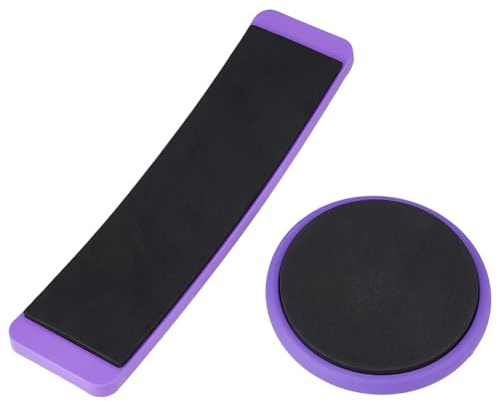 DICOSMETIC 2Pcs 2 Styles Turning Board for Dancer Purple Ballet Spin Board Portable Figure Skating Spinner Round and Rectangle Balance Pirouette Equipment for Ice Skaters Cheerleaders Gymnasts