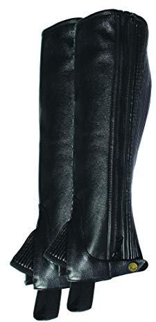 Chaps 1/2 Leder, Größe M, Schwarz