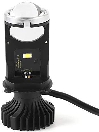 Bombilla LED para Faros Delanteros, Yctze 2pcs H4 Bombilla LED para Faros Delanteros 20000LM 90W IP65 Kit de Conversión de Haz Alto Y bajo con Mini Proyector LED(#1)