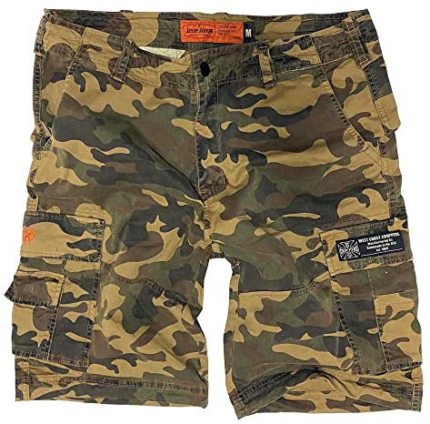 WEST COAST CHOPPERS Herren Cargoshorts CFL, Farbe:Vintage Olive Green, Größe:L