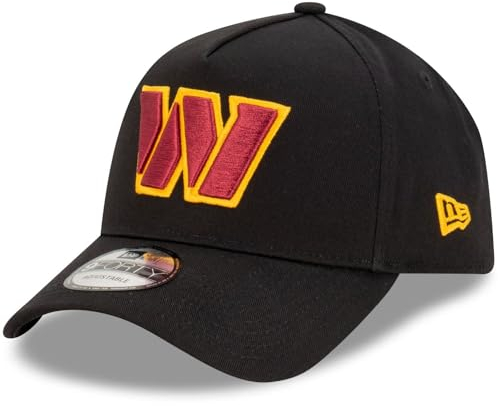 New Era Washington Commanders NFL Evergreen Schwarz Verstellbare 9Forty A-Frame Cap - One-Size