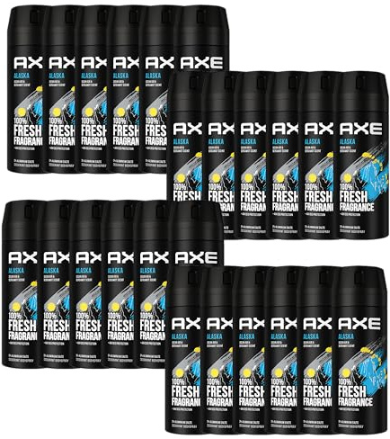 AXE Alaska Deo 24x 150ml Deospray Deodorant Bodyspray ohne Aluminium Herren Männer Men
