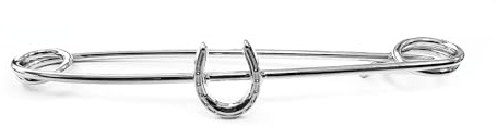 Equetech Traditional Horseshoe Stock Pin – Silver Equestrian Riding Tie Pin