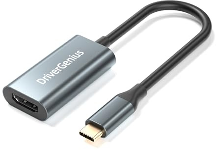 DriverGenius Adattatore USB-C a HDMI 4K/30Hz (Maschio/Femmina) - Compatibile con PC, Laptop con Modalità DP-Alt, Console da Gioco e Monitor, Connettore in Metallo (Modello: UC2HD430-M2)