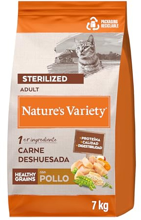 Nature's Variety Healthy Grains - Pienso para Gatos Esterilizados Adultos con Pollo deshuesado - 7kg