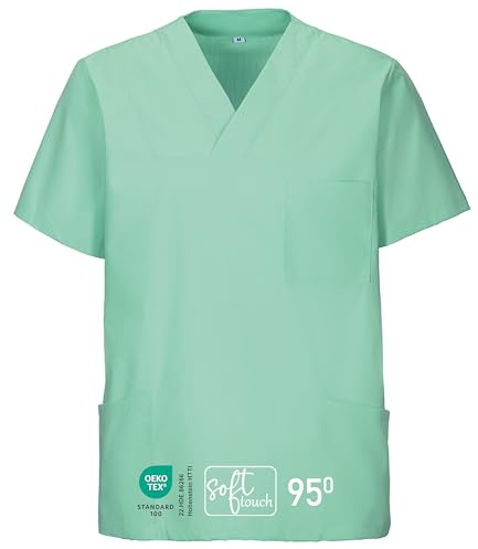 EXNER Medizinischer Schlupf-Kasack, OP-Kasack, Unisex, für Krankenpflege, Altenpflege, Farbe Mint, Größe 7XL