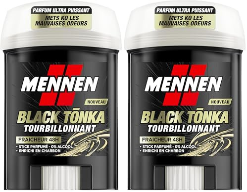 MENNEN Déodorant Stick Black Tonka 60ml (Lot de 2)