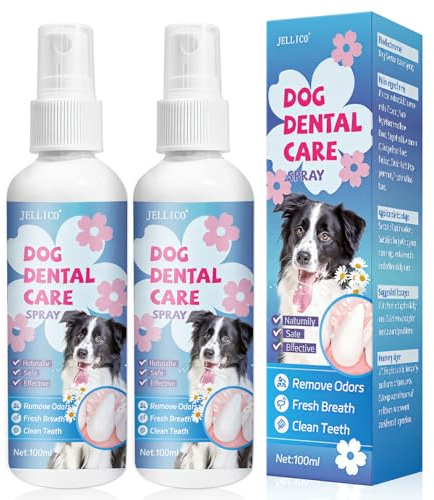 2x100ml Dentalspray Haustier, Dentalspray für Hunde & Katzen, Tier Dentalspray zur Zahnsteinentfernung und Zahnreinigung, Zahnreinigung ohne Bürste, bekämpft Mundgeruch, einfach anzuwenden