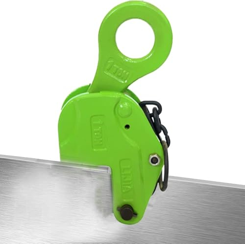 Pinza elevadora para piedra Abrazadera vertical for placas de acero de 1 a 5 toneladas, pinzas de elevación forjadas en matriz, accesorio de gancho de carga y descarga(3.2t)